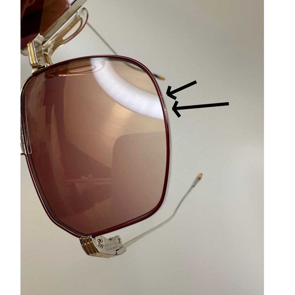 Jacques Marie Mage Jagger Empire Aviator Sunglasses Titanium x/350 Burgundy - Picture 14 of 16